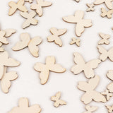 100 Pack Unfinished Wood Butterfly Cutouts, DIY Craft Wood Ornaments