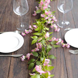 2 Pack 6ft Pink Artificial Wisteria Flower Garland Hanging Vines