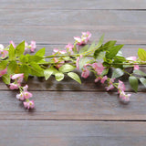 2 Pack 6ft Pink Artificial Wisteria Flower Garland Hanging Vines