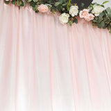 8ftx10ft Blush Rose Gold Satin Formal Event Backdrop Drape, Window Curtain Panel
