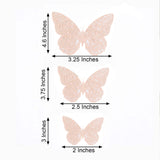 12 Pack | 3D Blush Butterfly Wall Decals DIY Removable Mural Stickers Cake Decorations