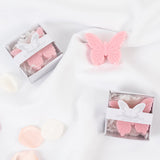 10 Pack Blush Butterfly Unscented Soap Baby Shower Favors with Gift Boxes, Pre-Packed Bridal Shower 