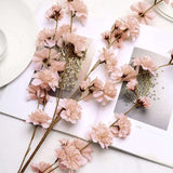 2 Branches | 42inch Tall Blush/Rose Gold Artificial Silk Carnation Flower Stems