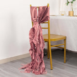 5 Pack Cinnamon Rose Curly Willow Chiffon Satin Chair Sashes