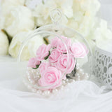 48 Roses | 1inch Tall Pink Real Touch Artificial DIY Foam Rose Flowers With Stem, Craft Rose Buds