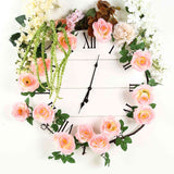 6ft | Pink Artificial Silk Rose Hanging Flower Garland, Faux Vine