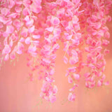 42inches Pink Artificial Silk Hanging Wisteria Flower Garland Vines