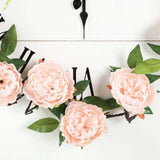 6ft | Blush/Rose Gold Artificial Silk Peony Hanging Flower Garland, Faux Vine