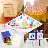 25 Pack | 2inch Pink Footprint Baby Shower Party Favor Candy Gift Boxes