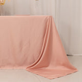 90x132inch dusty rose Seamless Lamour Satin Rectangle Tablecloth for 6 Foot Table