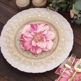 20 Pack Pink Peony Flower Shaped 2-Ply Paper Beverage Napkins For Wedding Shower