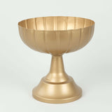 4 Pack Gold Metal Compote Pedestal Bowl Vases in Grecian Urn Style, 9inch Decorative Flower