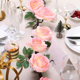 6ft | Pink Artificial Silk Rose Hanging Flower Garland, Faux Vine