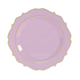 10 Pack Lavender Lilac Plastic Dessert Salad Plates, Disposable Tableware Round#whtbkgd