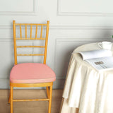 2inch Thick Dusty Rose Chiavari Chair Pad, Memory Foam Seat Cushion With Ties and Removable Cover