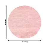 50 Pack Disposable Pink Placemats, 13" Non-Woven Mesh Fiber Round Table Mats for Dining & Events