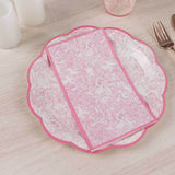 25 Pack Pink Disposable Party Napkins with Vintage Floral Print