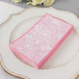 25 Pack Pink Disposable Party Napkins with Vintage Floral Print