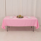 Premium Polyester 60"x102" Rectangle Tablecloth Pink - Durable 220GSM Wrinkle-Resistant Table Cover