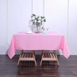 Pink Polyester Square Tablecloth 70"x70"