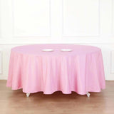 120 inches Pink Polyester Round Tablecloth