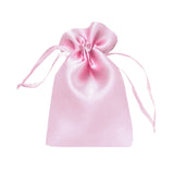 Pink satin drawstring gift bag #whtbkgd