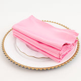 5 Pack Pink Lamour Satin Napkins - 20x20inch