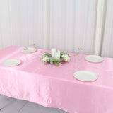 60"x102" Pink Smooth Satin Rectangular Tablecloth