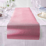 9Ft Rose Gold Glamorous Sequin Print Table Runner, Disposable Paper Table Runner - Blush