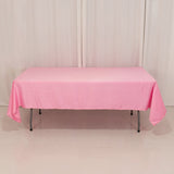 60"x102" Pink Lamour Satin Rectangle Tablecloth