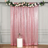 8ftx8ft Pink Sequin Event Background Drape, Photo Backdrop Curtain Panel