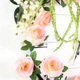 6ft | Pink Artificial Silk Rose Hanging Flower Garland, Faux Vine