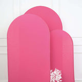 Set of 3 | Matte Fuchsia Spandex Fitted Chiara Backdrop Stand Cover For Round Top