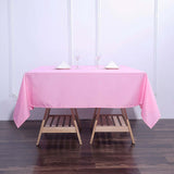 Pink Polyester Square Tablecloth 70"x70"