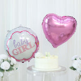 Girl Baby Shower Mylar Foil Balloon Set Balloon Bouquet With Ribbon, Gender Reveal Party Decorations