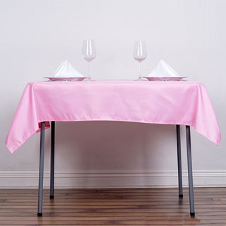 Add Elegance to Your Events with a Pink Square Tablecloth
