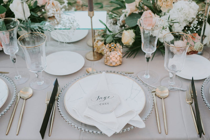 formal table settings- place cards