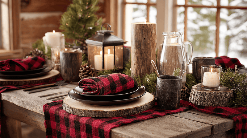 Plaid, Tartan, Buffalo Christmas Pattern