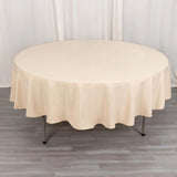 90" Beige Premium Polyester Round Tablecloth - 220GSM