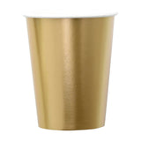 24 Pack | Metallic Gold 9oz Paper Cups, Disposable Party Cup Tableware All Purpose#whtbkgd