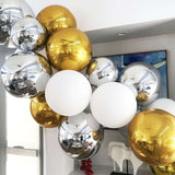 2 Pack | 18inches 4D Rose Gold Sphere Mylar Foil Helium or Air Balloons