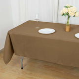 60"x102" Taupe Polyester Rectangular Tablecloth