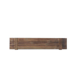 30"x6" | Smoked Brown Rustic Natural Wood Planter Box With Removable Plastic Liners