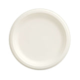 50 Pack | 9inch White Biodegradable Bagasse Dinner Plates,Disposable Sugarcane Party Plates
