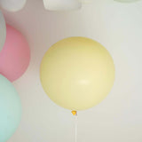 2 Pack | 32inch Large Balloons Helium or Air Latex Balloons Pastel Yellow