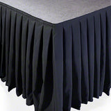 Portable Stage Skirt Black Polyester Platform Skirting Cloth for Events, Performances Wedding Stage
