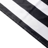 5 Pack | Black & White Striped Satin Cloth Dinner Napkins | 20x20Inch