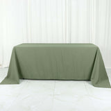 90x132inch Eucalyptus Sage Green Polyester Rectangular Tablecloth