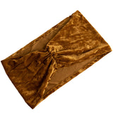 5 Pack Premium Crushed Velvet Chair Sashes Gold Wide Ruffle Style#whtbkgd