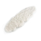 6ft x 2ft | White Faux Sheepskin Rug, Soft Fur Area Rug Runner